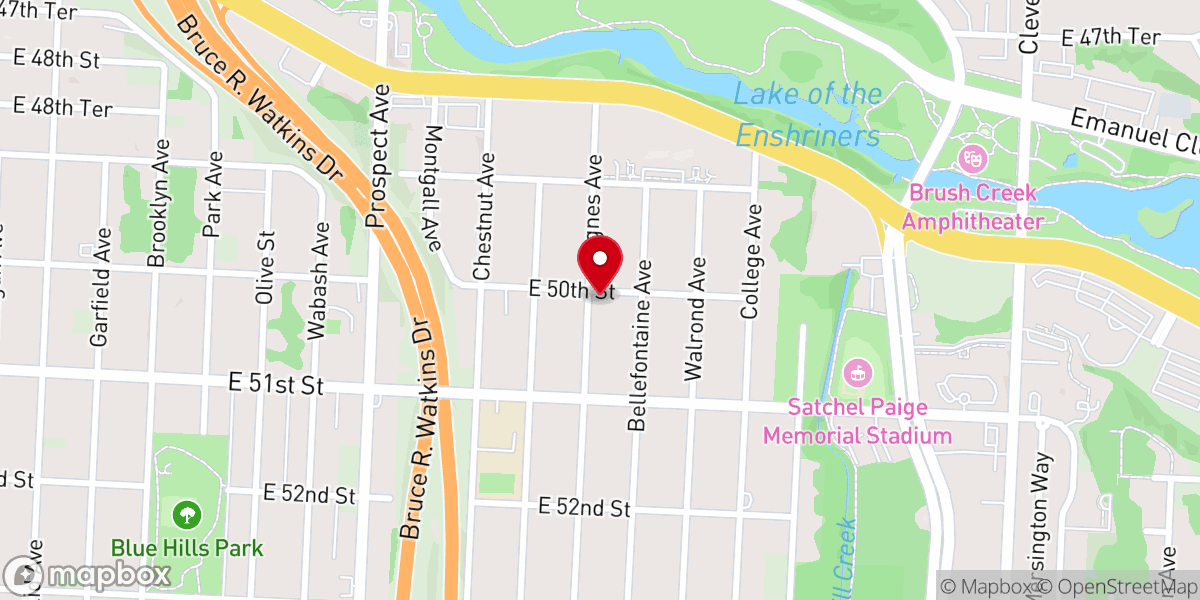 Map showing location of MT Horeb Baptist Ministries