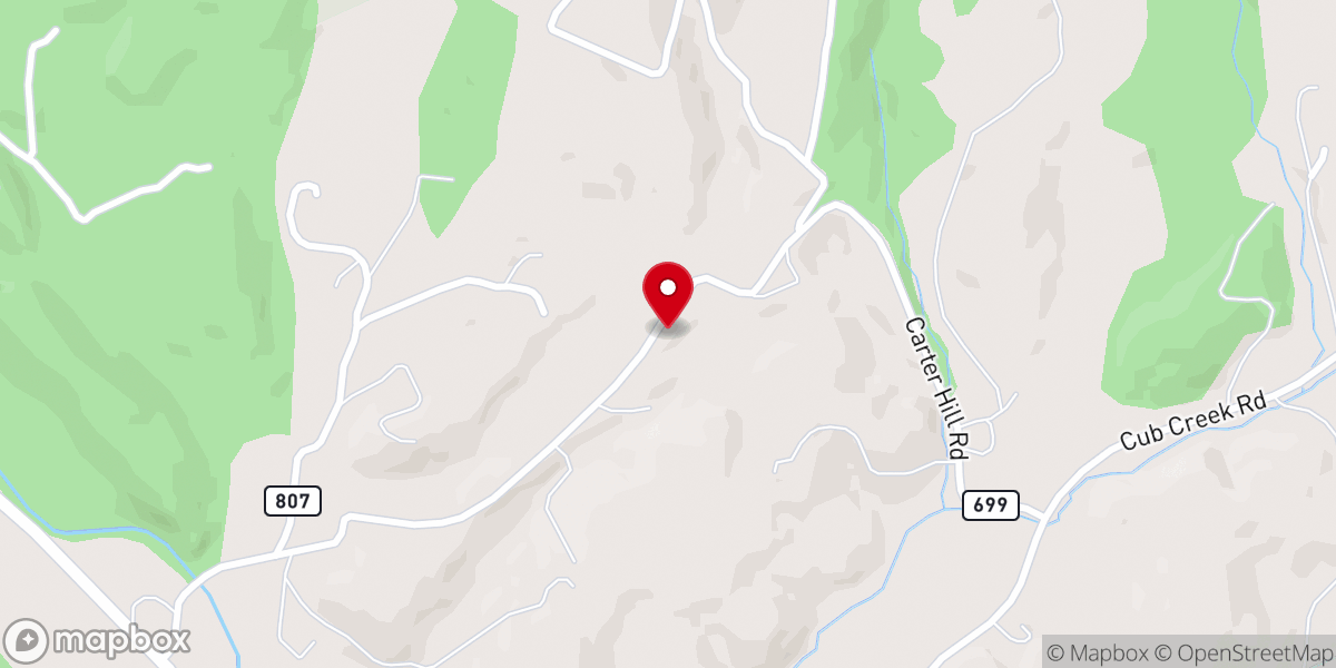 Map showing location of Mount Pleasant Church