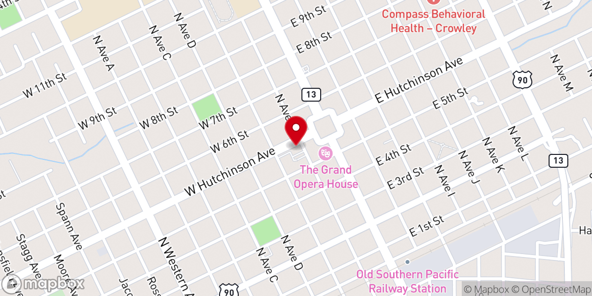 Map showing location of St. Michael Catholic Church Hall