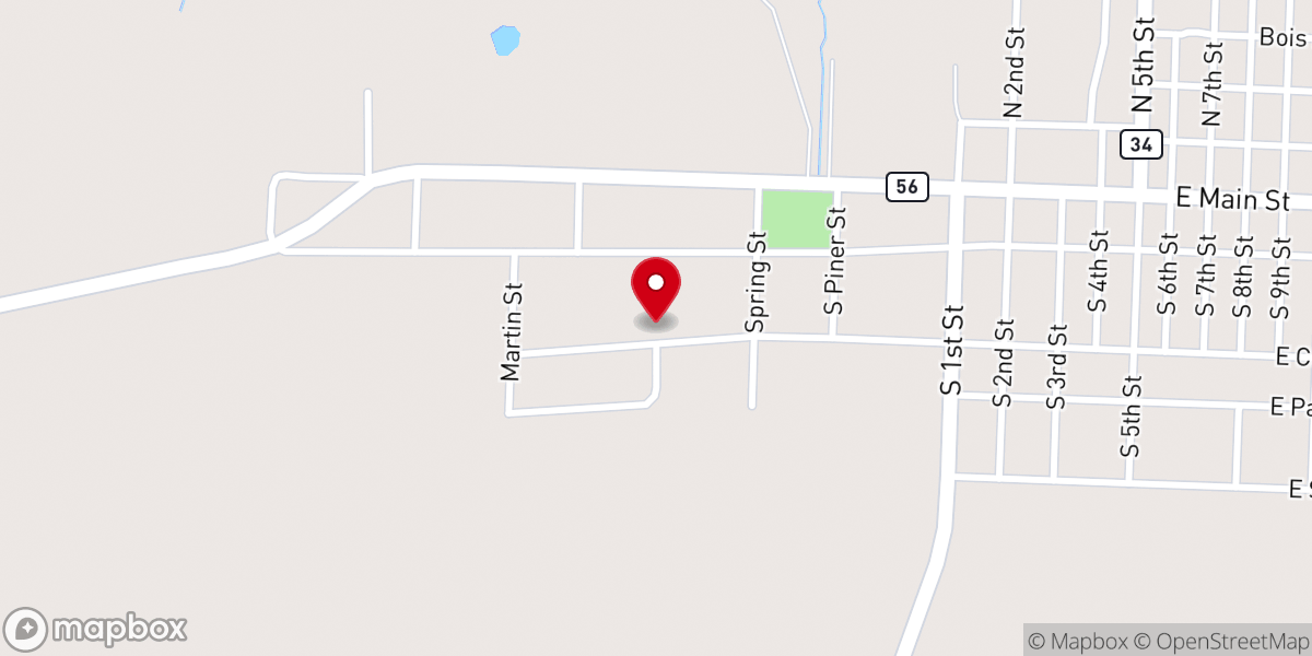 Map showing location of Westside Baptist