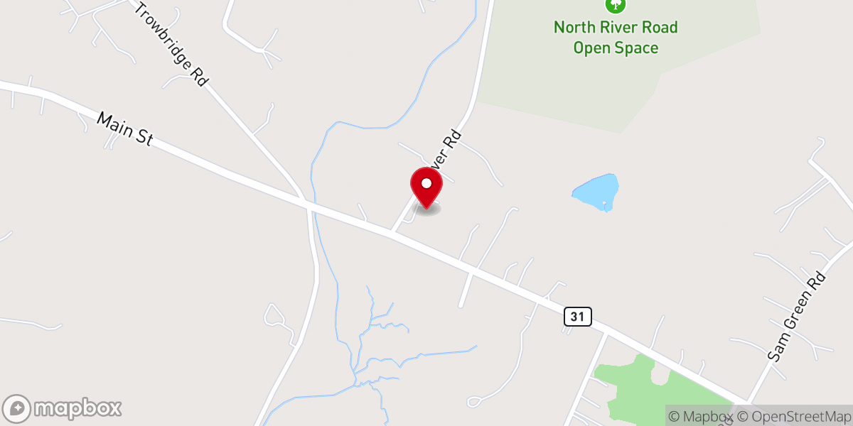 Map showing location of Prince of Peace Lutheran Church