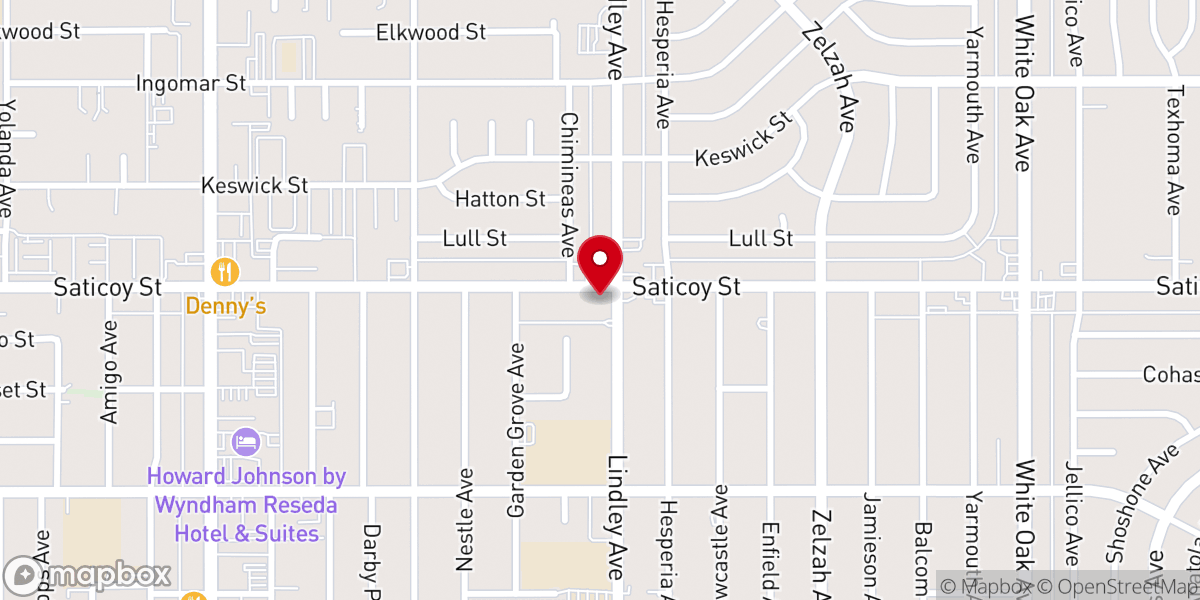 Map showing location of First United Methodist Church of Reseda