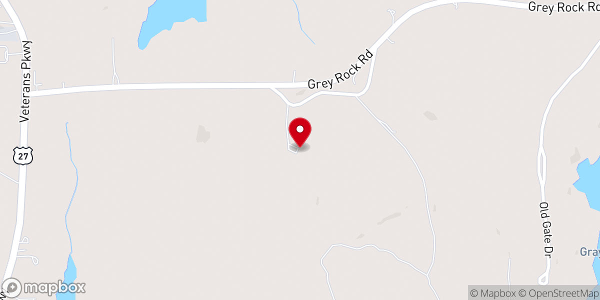 Map showing location of Greater Life Baptist Church