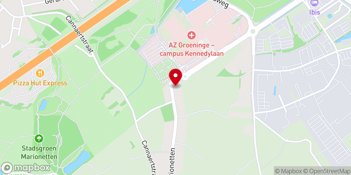 Map showing location of Kapel H. Maria Hulp der Christenen