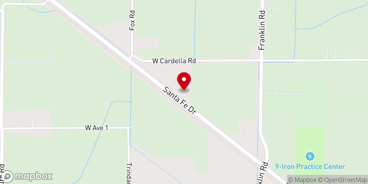 Map showing location of Bible Baptist Church