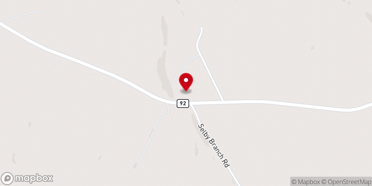 Map showing location of Liberty Church