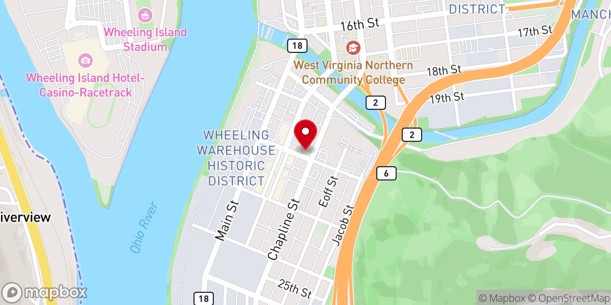 Map showing location of Saint John's United Church of Christ