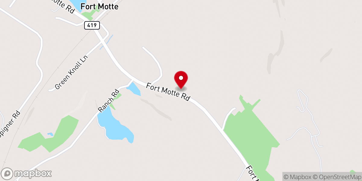 Map showing location of Mount Pisgah Church