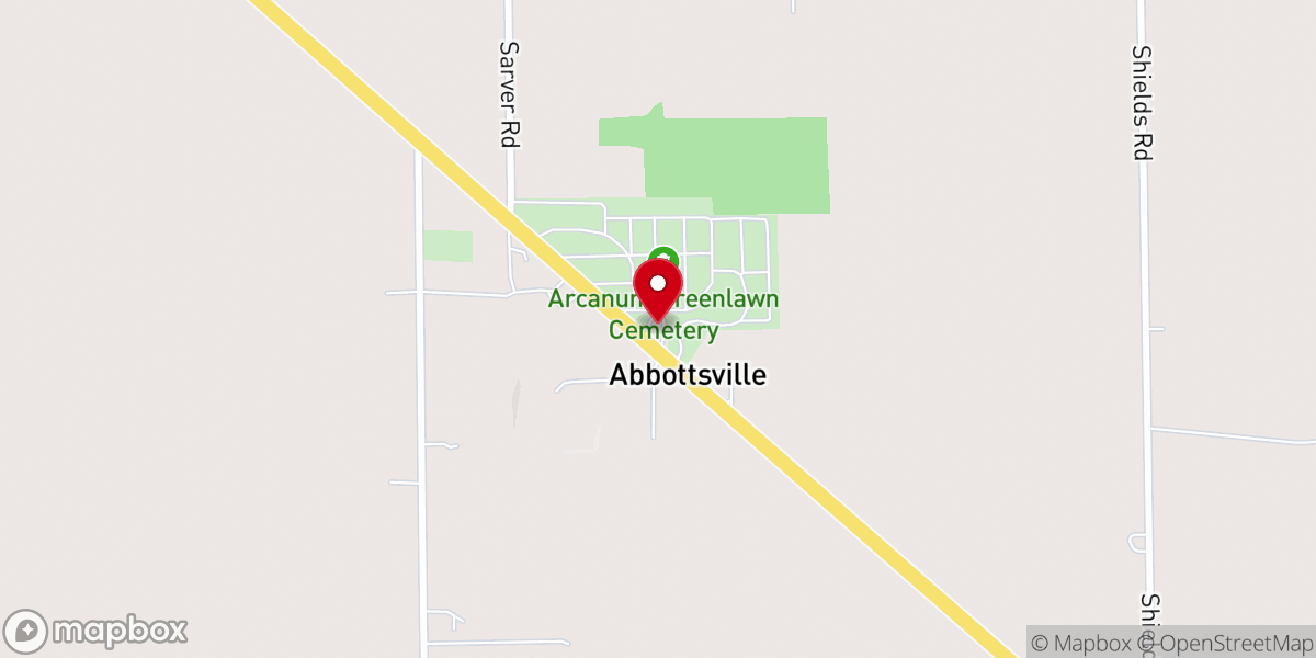 Map showing location of Abbottsville United Methodist Church