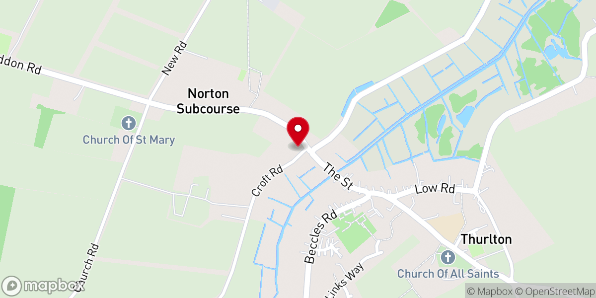 Map showing location of Norton Subcourse Methodist Church