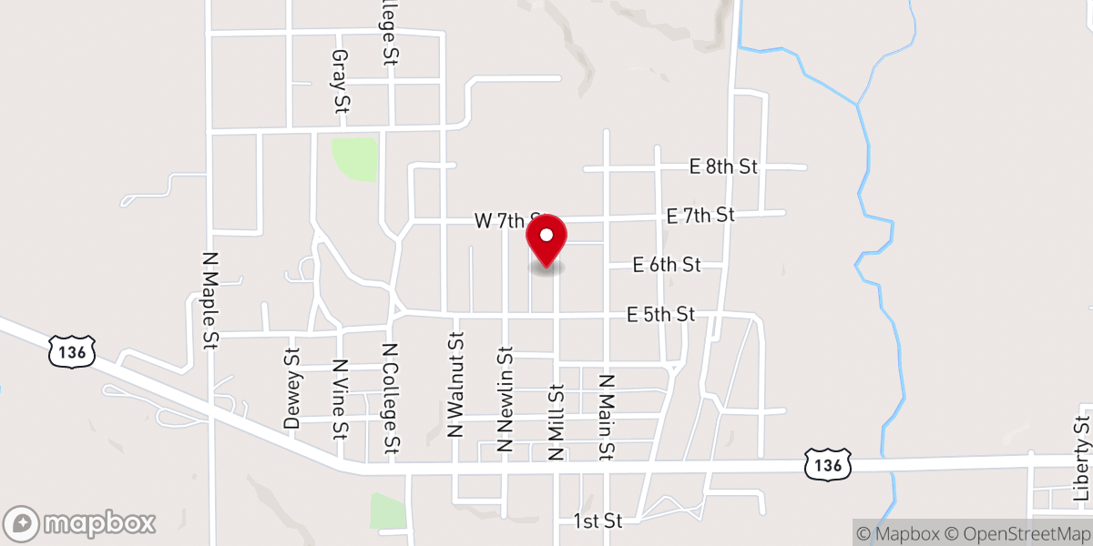 Map showing location of Centenary United Methodist Church