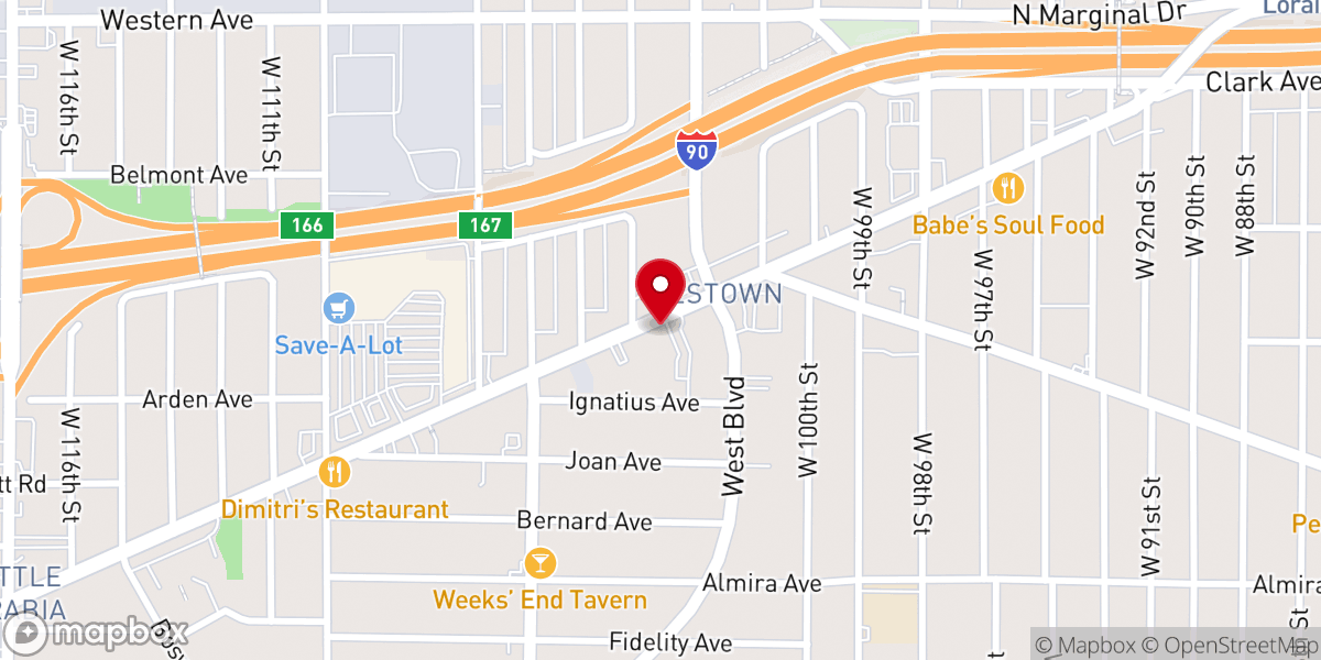 Map showing location of St Ignatius of Antioch