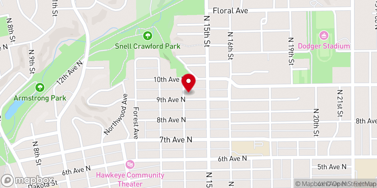 Map showing location of Harvest Vineyard Church of Fort Dodge