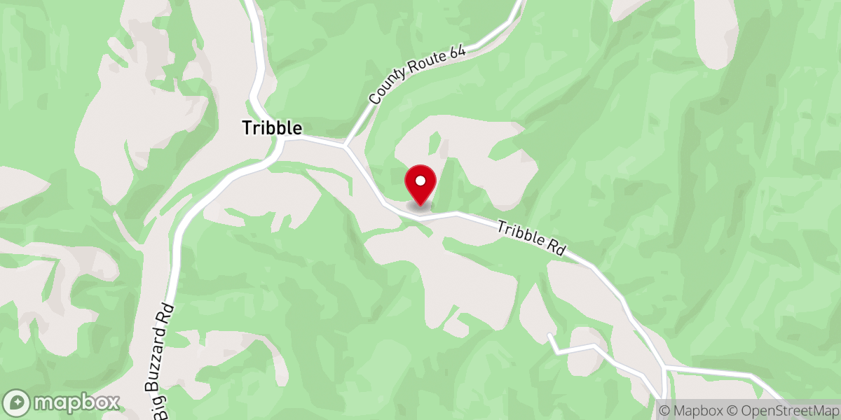 Map showing location of Warner Church