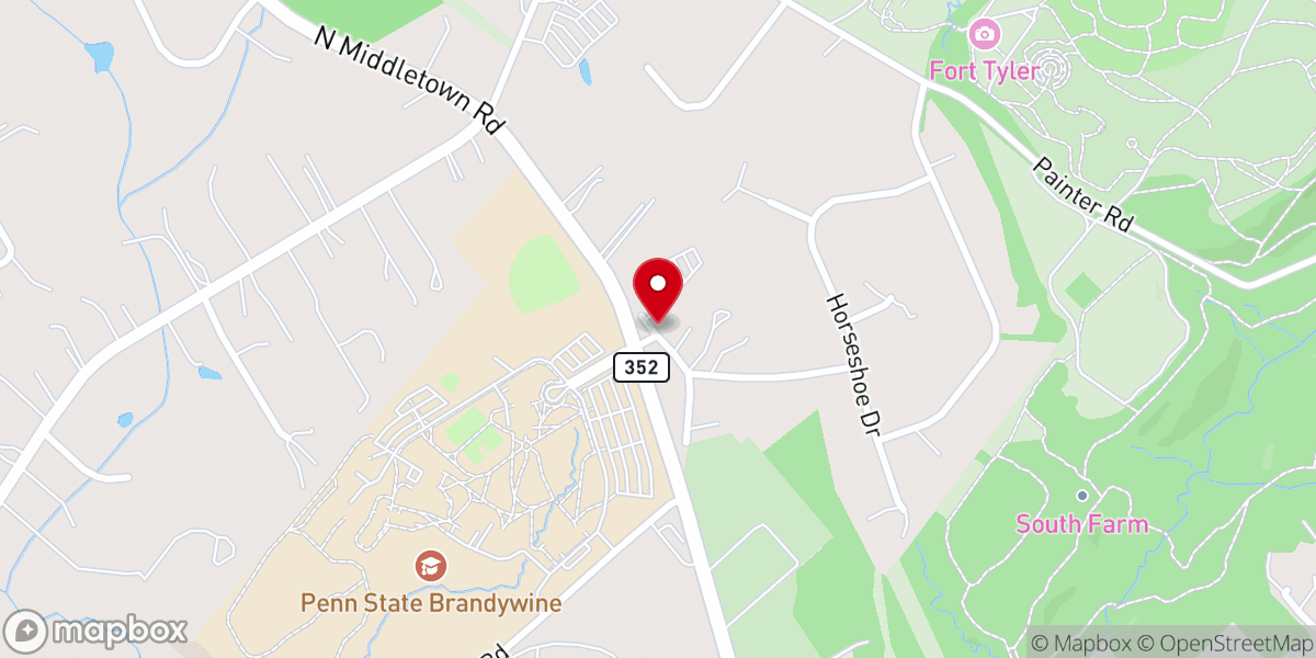 Map showing location of Delaware Valley Christian Church