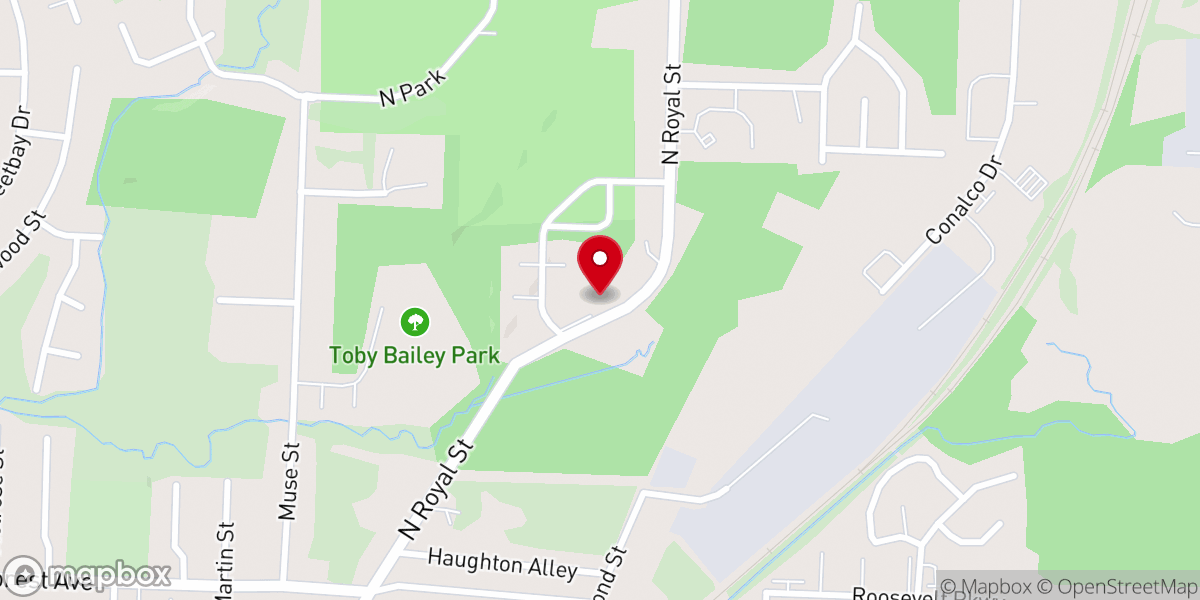Map showing location of Faith Baptist Church