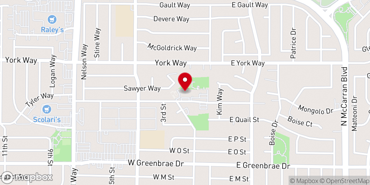 Map showing location of Korean Presbyterian Church of Reno