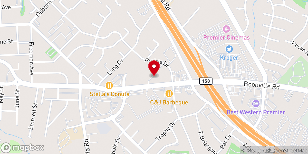 Map showing location of Church of the Nazarene