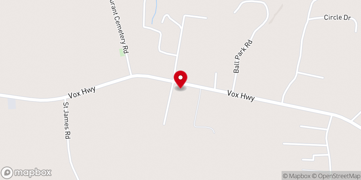 Map showing location of Vox Church