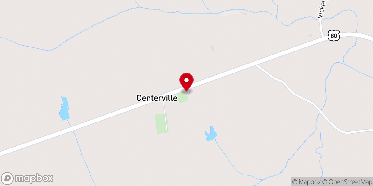 Map showing location of New Salem Baptist Church