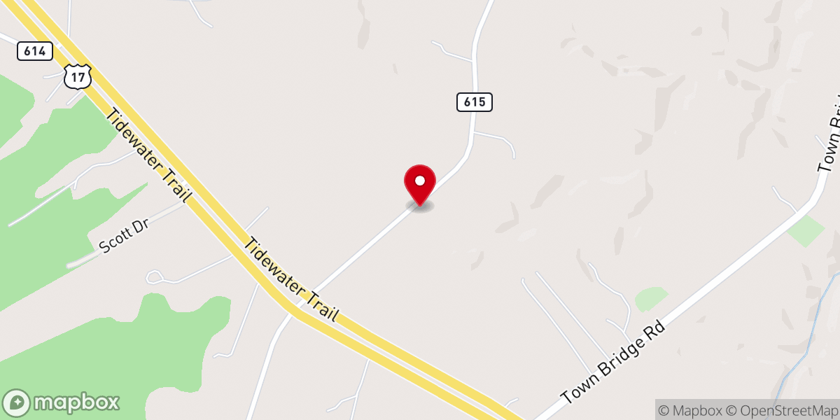 Map showing location of Zion Branch Baptist Church Saluda Va