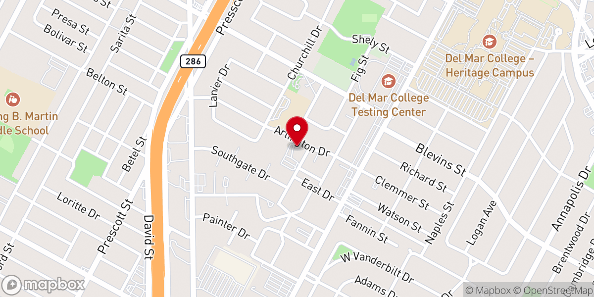 Map showing location of Christ the King Catholic Church
