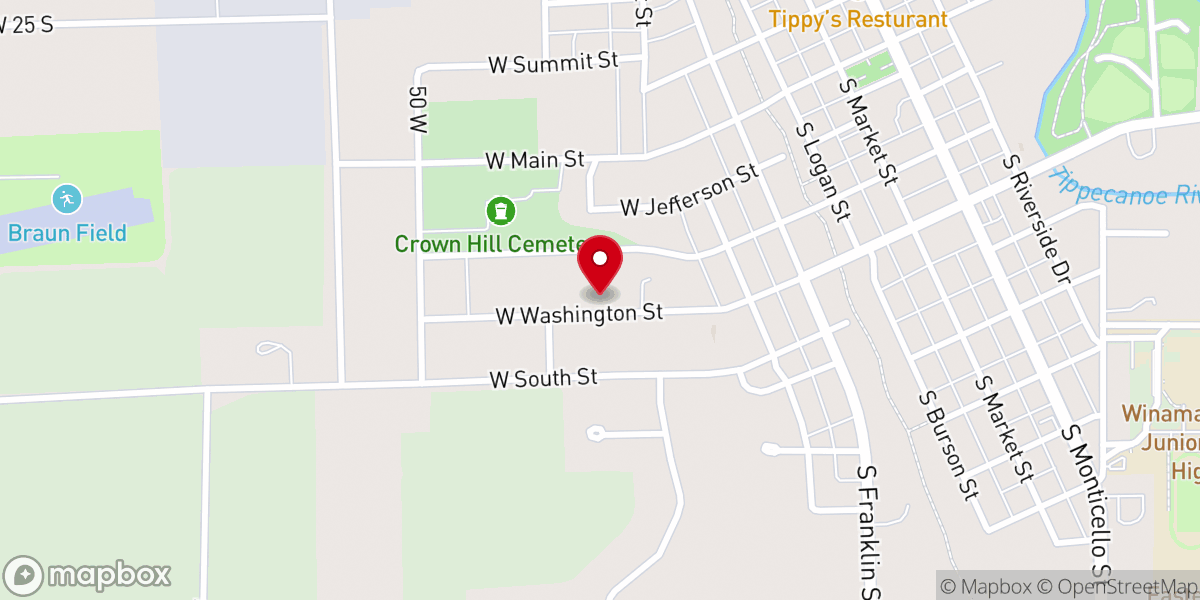Map showing location of Ricker John S