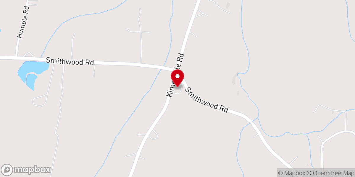 Map showing location of Smithwood Christian Church