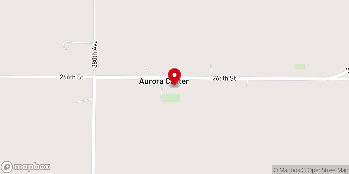 Map showing location of Aurora Reformed Church