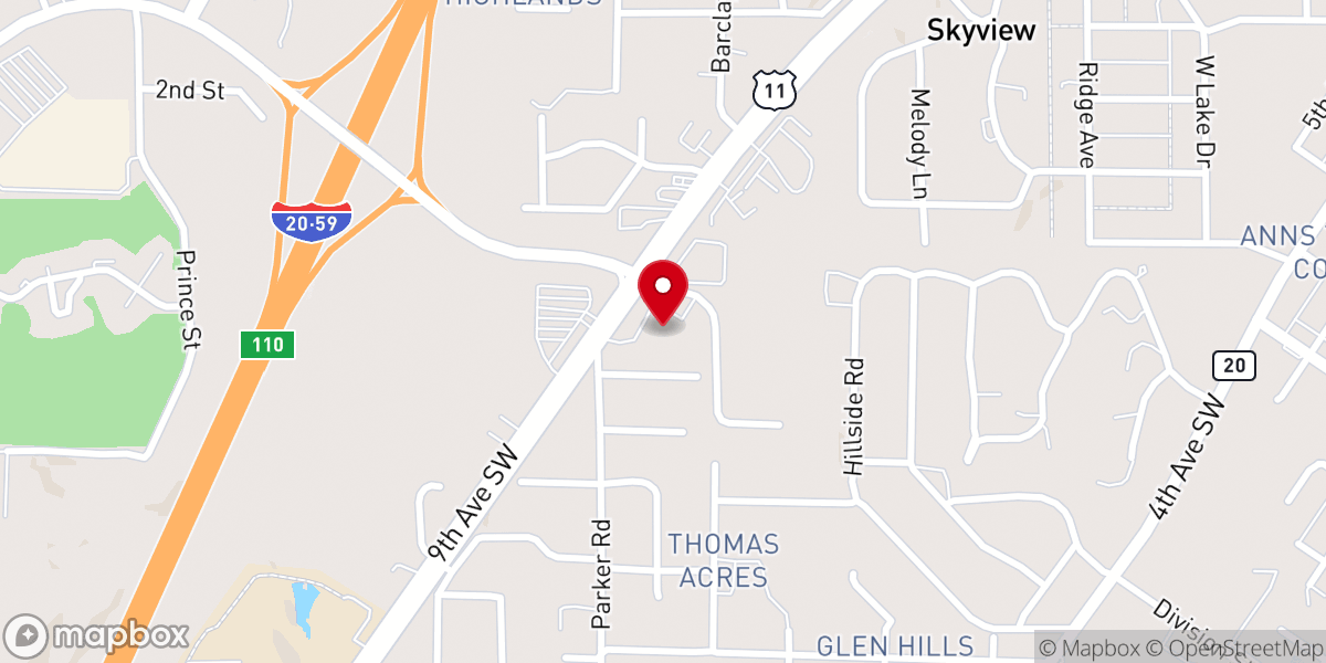 Map showing location of New Grace Covenant Assembly of God