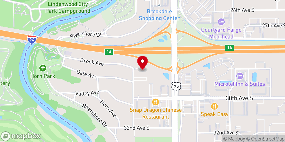 Map showing location of Korean Presbyterian Church of Fargo