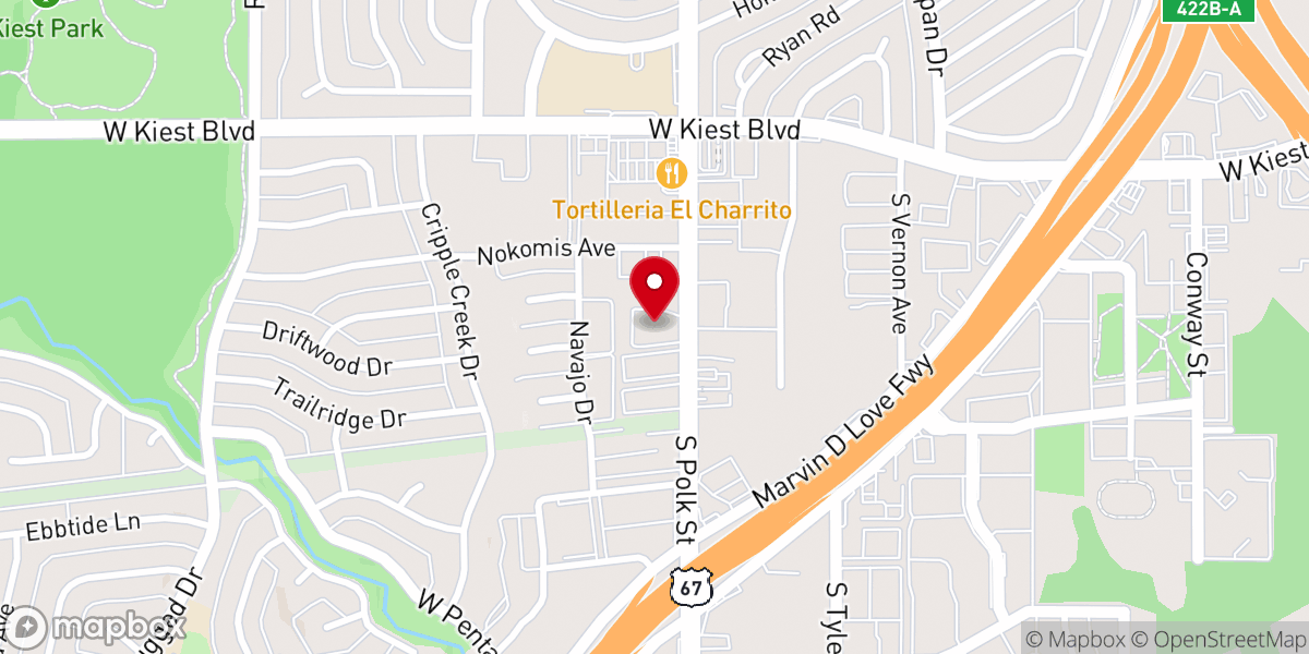 Map showing location of The Way Fellowship Church of Dallas