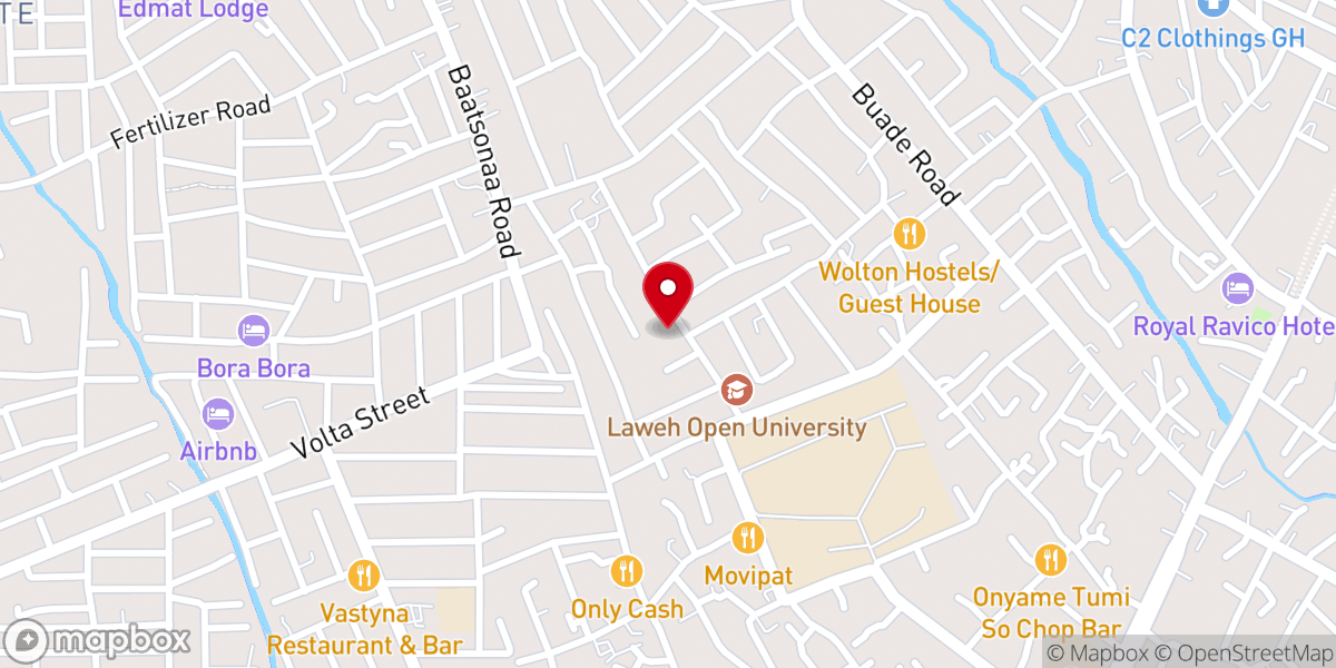 Map showing location of Nungua North SDA Church