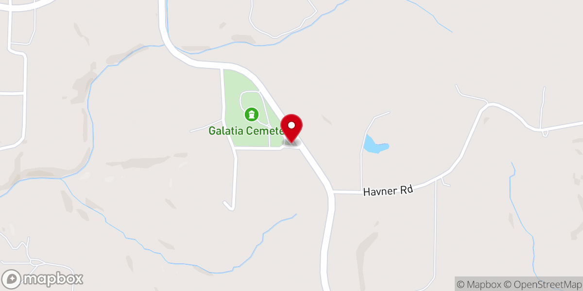 Map showing location of Glacia Church