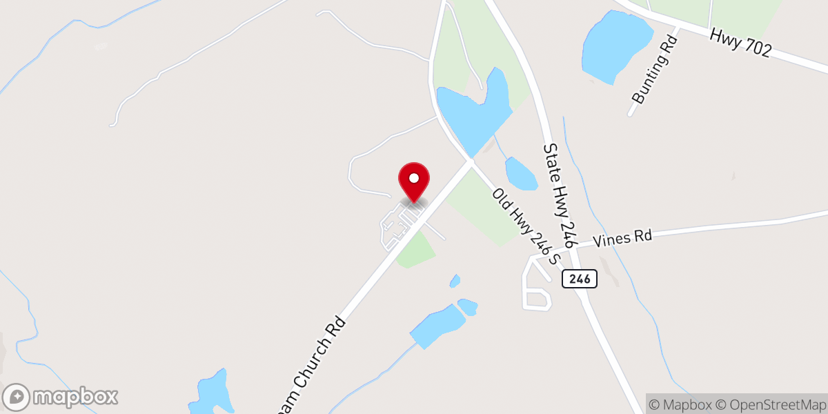 Map showing location of SIloam Baptist Church