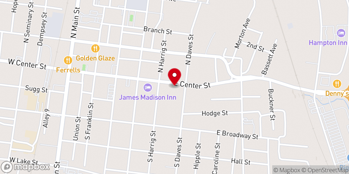 Map showing location of Cranor Church