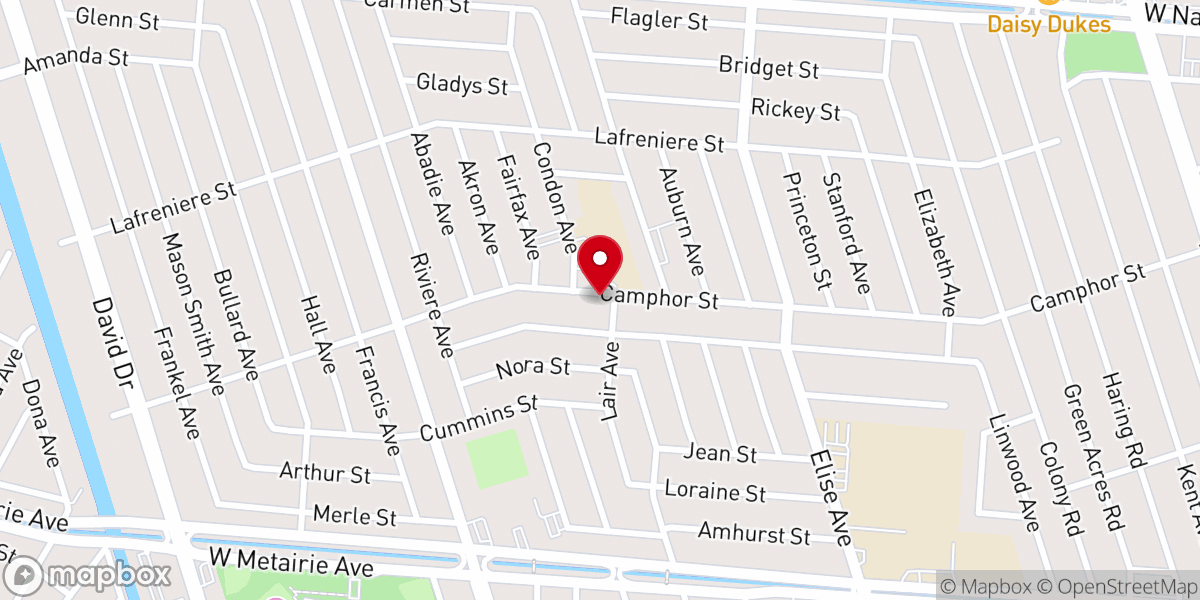 Map showing location of Parkway Presbyterian Church
