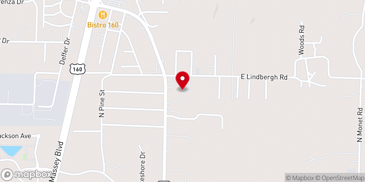 Map showing location of North Nixa Baptist Church