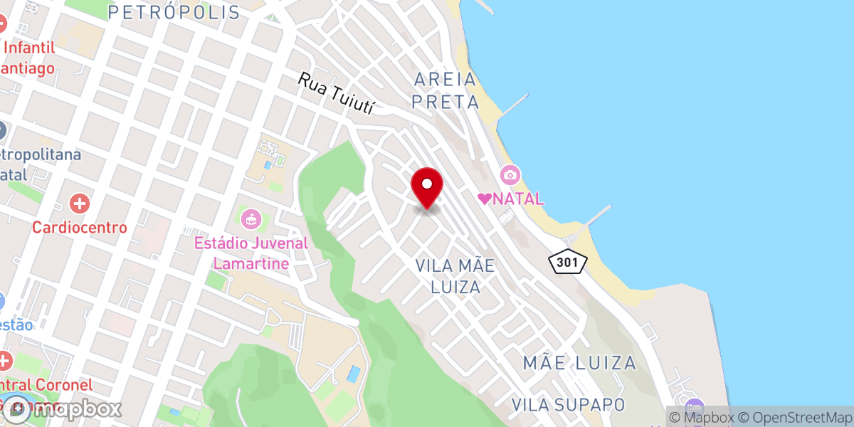 Map showing location of Igreja Pentecostal é Mistério (Mãe Luiza)