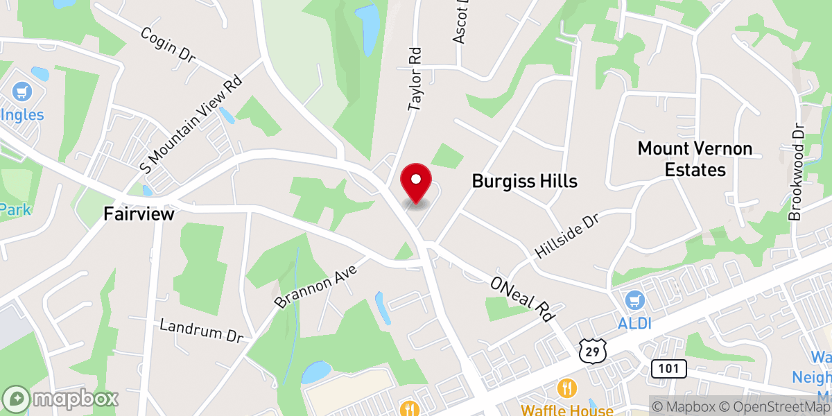 Map showing location of Redeemer Lutheran Church