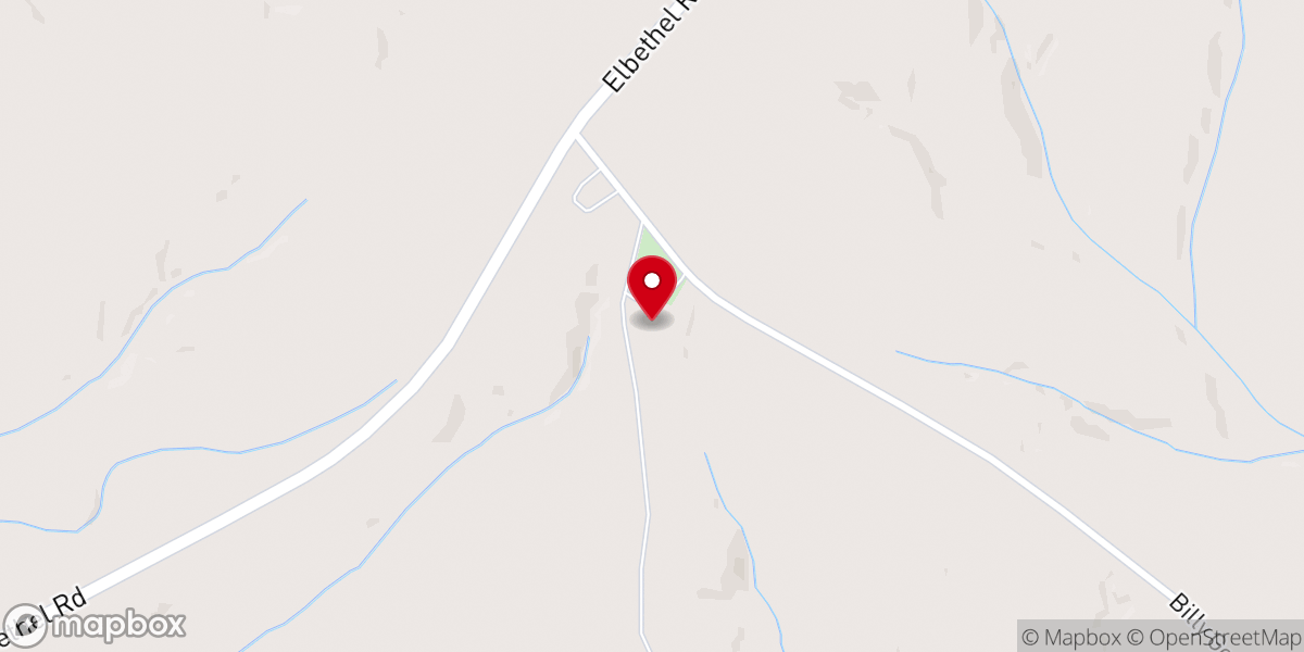 Map showing location of El Bethel Baptist Church