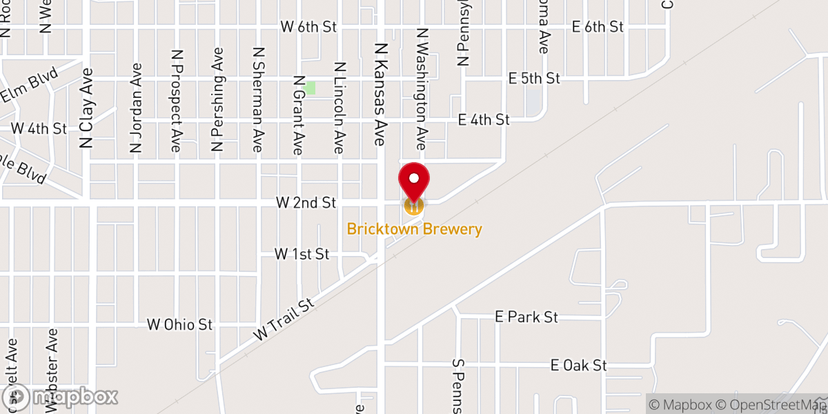 Map showing location of BrickHouse BBQ & Brew