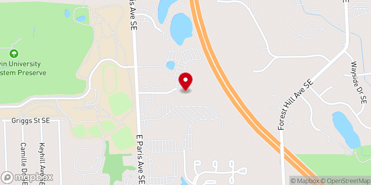 Map showing location of The Warehouse - Ada Bible Church