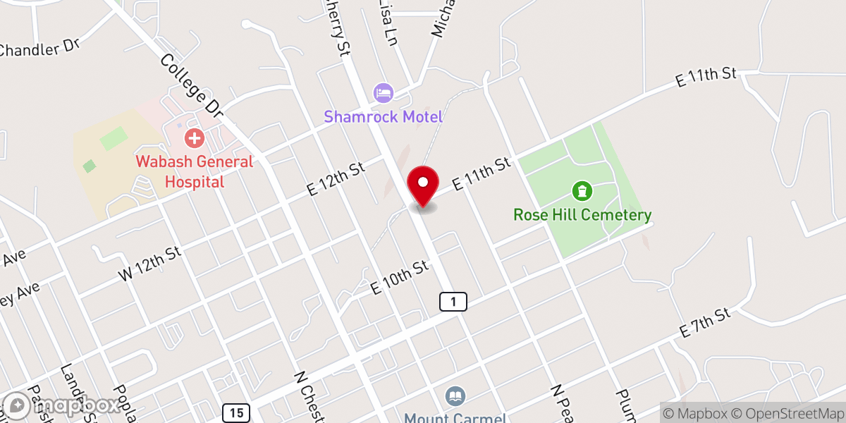 Map showing location of Tharp Donald