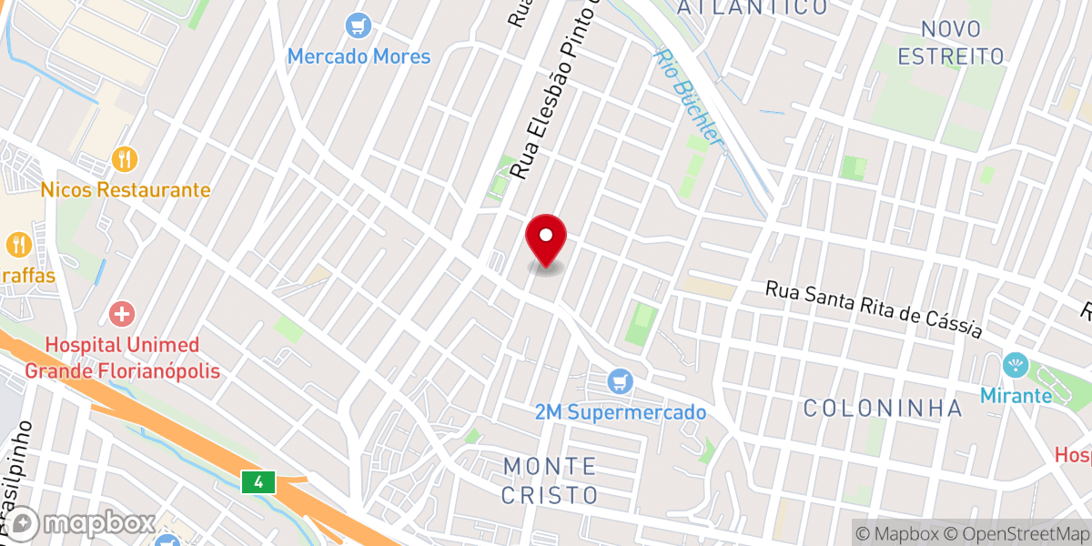Map showing location of Assembleia de Deus Jardim Atlantico Florianopolis