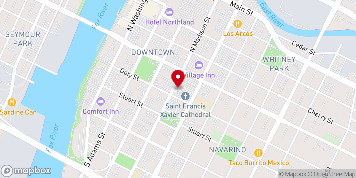 Map showing location of Cathedral Book & Gift
