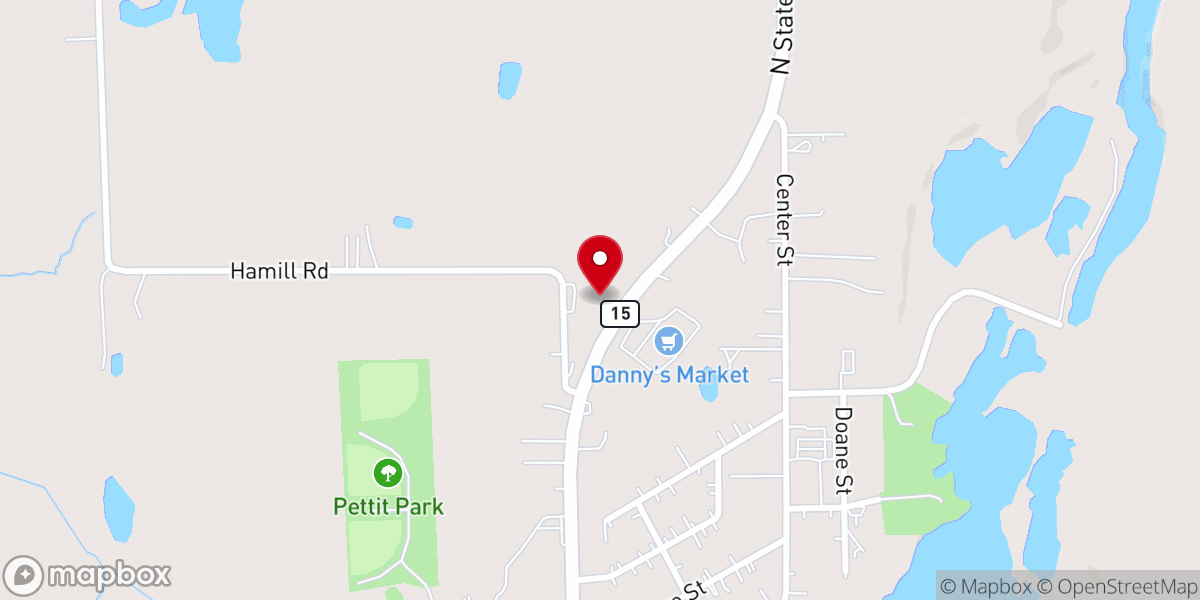 Map showing location of Emmanuel Baptist Church