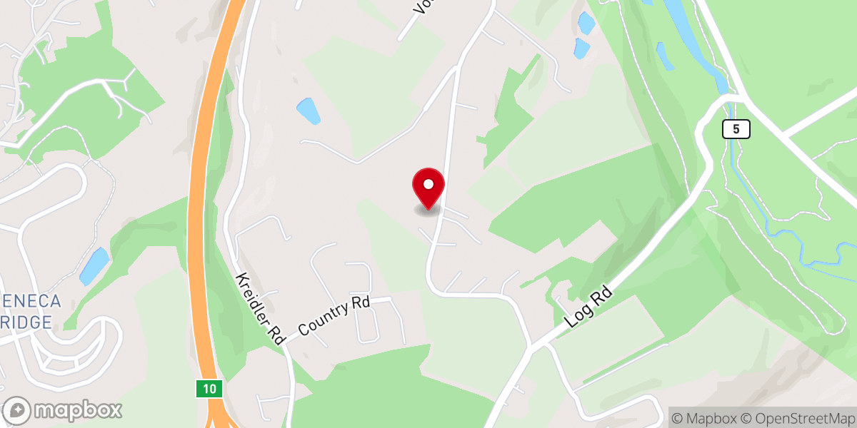 Map showing location of Heritage Baptist Church