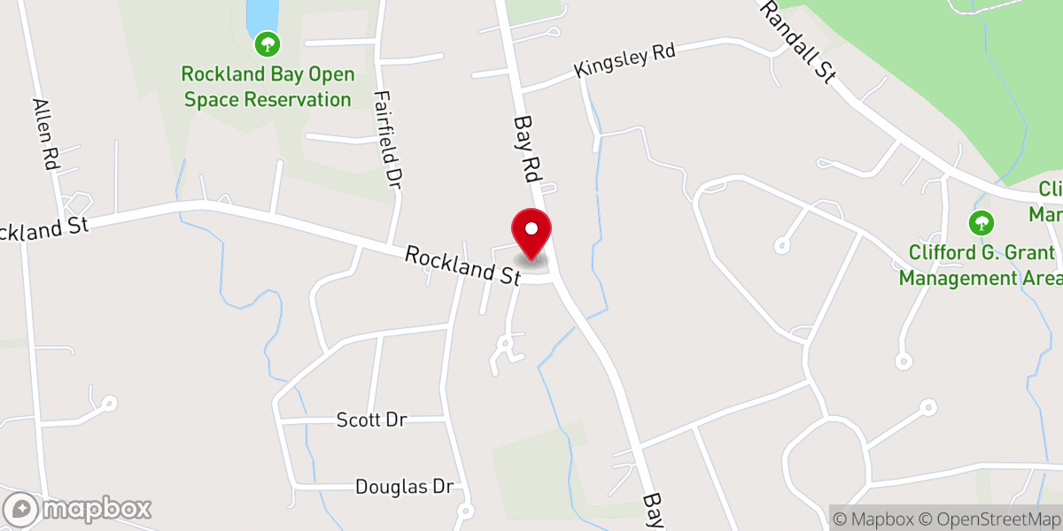 Map showing location of Easton Baptist Church