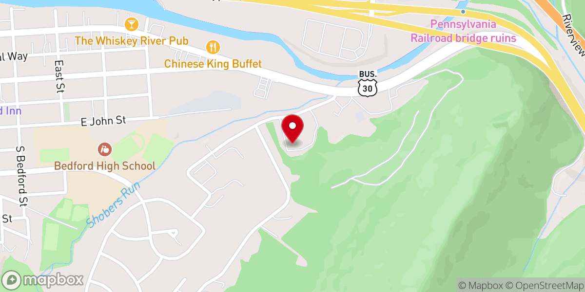 Map showing location of Church of the Brethren